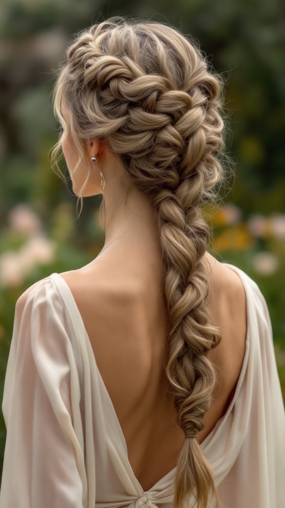 A beautiful twisted crown braid hairstyle.