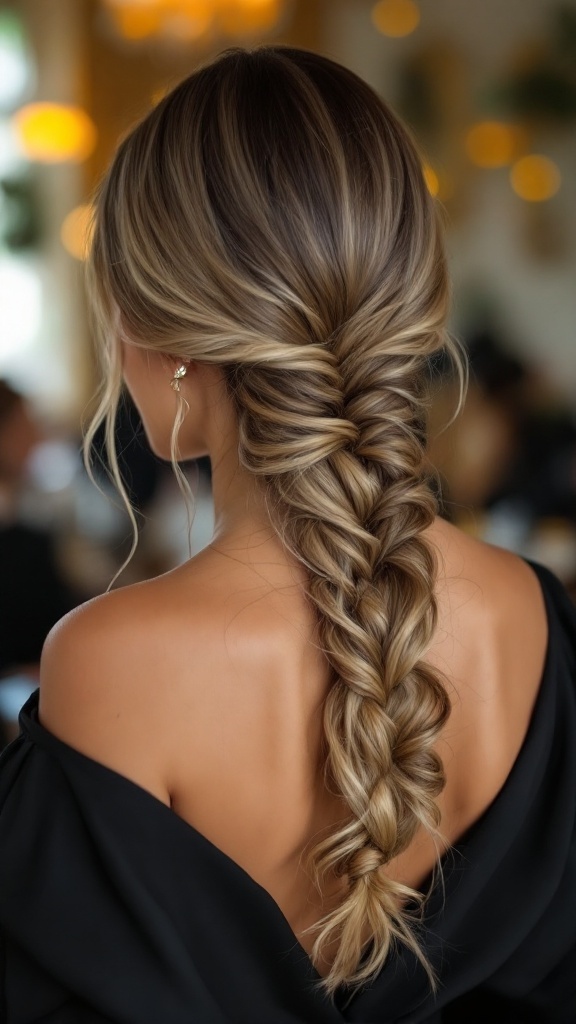 A person with low twisted pigtails showcasing a chic hairstyle.